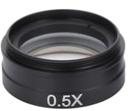 Zoegneer Barlow Auxiliary Objective Glass Lens M42 Mount C-Mount Microscope Camera Industrial Video Magnification Lens (0.5X)