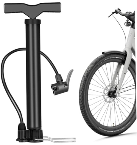 Pompa dell'aria in bici, pompa per bici 12, 6 pollici da 120 pnerature portatili con indicatore e piede per gradini per scooter/motociclette/sfere/giocattoli gonfiabili/kayak