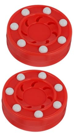 POPETPOP 2 Piezas Puck Profesional para Hockey sobre Patines de Unidades Duraderas para Entrenamiento Superficies Lisas Uso Interior y Exterior Diseño para Deslizamiento Rápido