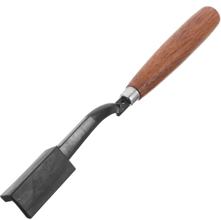 SUPVOX Couteau à Saigner Hévéa en Acier V, Outil de Coupe D'écorce Manche en Bois Ergonomique, Étui de Protection Inclus, Coupe-Latex d'arbre pour Jardinage et Récolte Extérieure, Outil