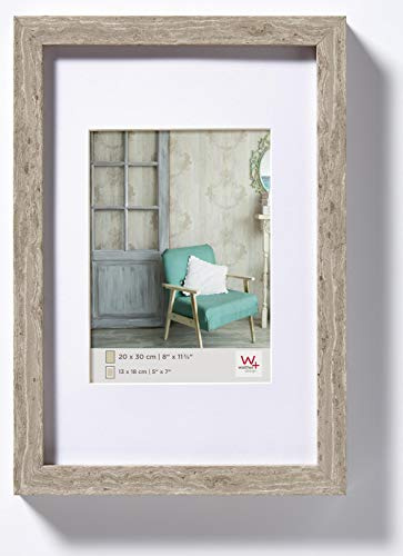 walther design EA520D Stockholm Holzrahmen, 15x20 cm, grau