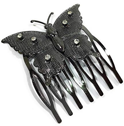 Einsteckkamm Metall Butterfly Spaltzahn Haarkamm