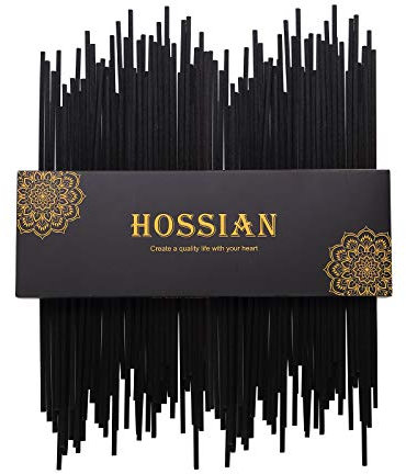 HOSSIAN Palitos difusores de caña - Recambios para difusores de Cristal - Madera de ratán Natural para Aroma de Aroma (25,4 cm, Negro)