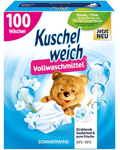 Cuddly soft heavy duty detergent powder - for 100 washes, skin-friendly, microplastic-free, vegan - 5.5 kg - Sommerwind