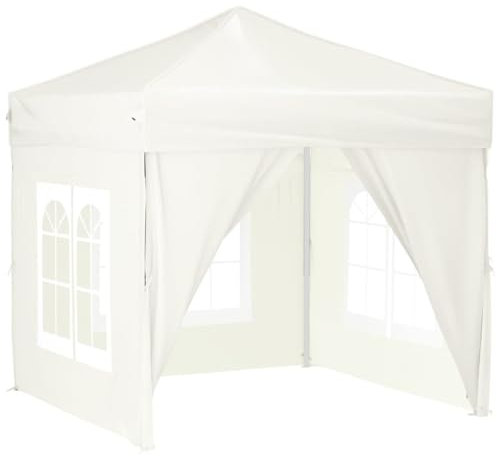 vidaXL Partyzelt Faltbar mit Seitenwänden Gartenzelt Festzelt Pavillon Zelt Gartenpavillon Gazebo Gartenlaube Bierzelt Faltzelt Camping Blau 2x2 m