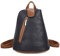 ITALYSHOP24 OBC Damen Rucksack Schultertasche Umhängetasche Backpack Handtasche Crossover Crossbody Henkeltasche Reise Stadtrucksack Dunkelblau