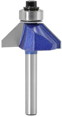 NITVIA 1/4 pièces 6mm Tige 1/4 Tige 45 degrés chanfrein routeur Peu Le Bord Formant biseau Fraise à Bois for mèches à Bois (Size : 6X31)