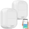Luminea Home Control Funktaster: 2er-Set Smarte WLAN-Fernbedienung mit 2 Tasten, Licht & Szenen steuern (Smart Lichtschalter, Smarthome Taster, Steckdose Schalter)
