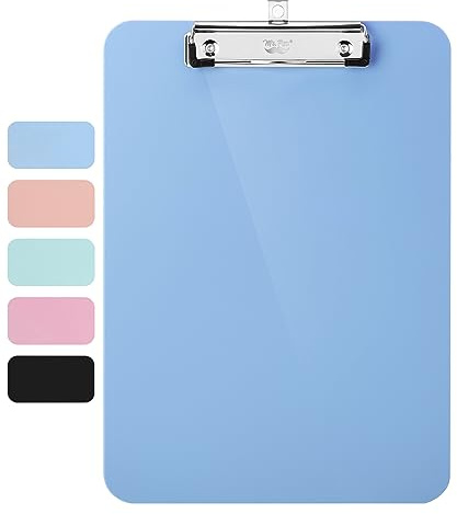Mr. Pen Cyan Blue Plastic Clipboard - 12.5' x 9', Teacher & Kids Clipboard, Clip Board