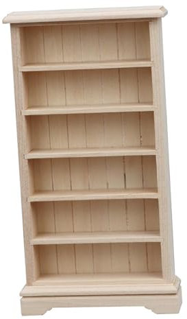 Perfeclan Armoire Miniature à l'échelle 1:12 pour Maison de poupée, étagère en Bois, Mini bibliothèque de Meubles pour Maison de poupée