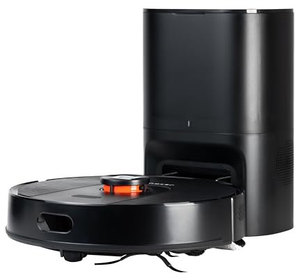 Grunkel Robot Aspiradora y Mopa Friegasuelos I-Dancer Turbo Laser, Navegación Láser Capacidad Succión 5000Pa, Motor 8000Pa, 45W, App móvil, Wi-Fi (Robot + Depósito)