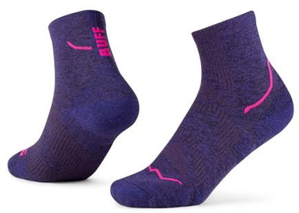 Buff| Calcetines Dryflx Quarter Secado Rapido, Acolchado, Correr, Carreras, Frescos, Comodos, M, Azul