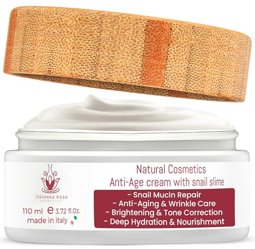 Crema Viso Antirughe 110ml 73% Bava Di Lumaca e 8 Attivi Funzionali Crema Anti-Age Naturale Idratante Per Acne Macchie Sulla Pelle E Cicatrici Per Viso Collo E Decollete Made In Italy (110ml)