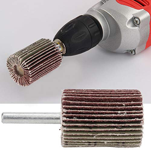 Rouleau à lamelles et Disques Abrasifs Meule de Disque Polissage, 10pcs Roues à feuillets abrasif meule à lamelles en papier abrasif avec une de roue à lamelles avec tige de 6 mm 30 x 40 x 6 mm