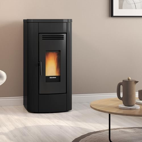 Extraflame Klaudia 1284902 - Stufa a pellet in acciaio nero/A+