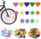 210 Stück Bunten Fahrradspeichen Fahrrad Zubehör Kinder, Fahrrad Speichenperlen Kinderfahrrad Reflektierende Speichenklicker, Fahrradspeichen Dekorationen für Mädchen und Jungen Speiche Perlen