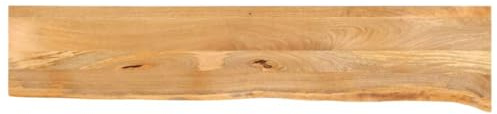 vidaXL Piano Tavolo Bordi Vivi 160x40x3,8cm in Legno Massello di Mango