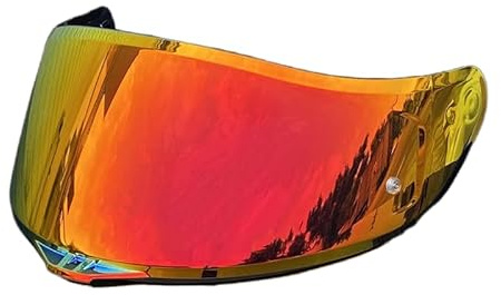 Generisch Helmvisier, K5 Gesichtsschutz UV-geschützt for AGV K1 K1S K3SV K5 K5S Helmschild Visier Windschutzscheibe(Revo Deep Red-Day use only)