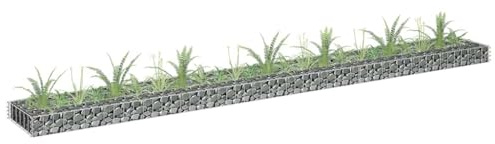 GCHDHAPB Gabion - Cama elevada de acero galvanizado, 270 x 30 x 10 cm, macetas y jardineras para el hogar y el jardín