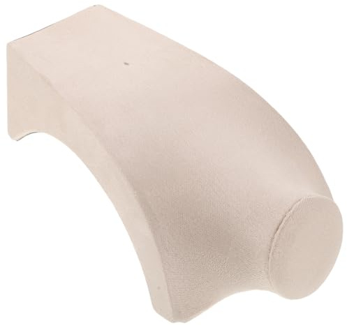 WEKAMOS Espositore per Collane in Flanella Beige, Collo da Manichino Realistico, Supporto Robusto e Moderno per Esposizione Gioielli in Negozi e Fiere