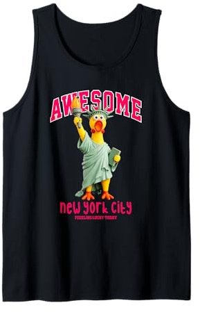 Funny New York City Statue of Liberty Yellow Rubber Duck Tank Top