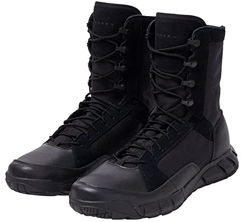 OAKLEY Tactical Boots,9-1/2,R,Blk,Plain,Men,PR