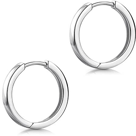 Materia Ohrringe Creolen Herren Silber 925 klein 12mm SO-424