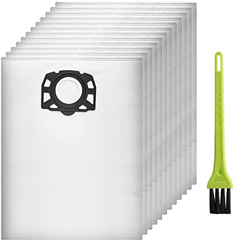 Jajadeal 12 Pack Filter Bags Compatible with Kärcher WD5 WD6 WD4 MV6 MV5 MV4, Vacuum Dust Bags for Karcher 2.863-006.0 Vacuum Cleaner