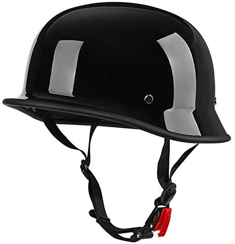 Halbschalenhelm Halbhelme Motorradhelm mit ECE Genehmigt Brain-Cap Halbschale Roller-Helm Scooter-Helm Jet-Helm Retro für Erwachsene Herren Damen C,55-60CM
