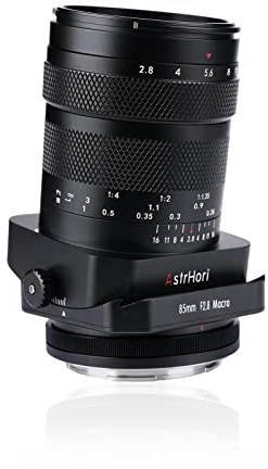 AstrHori 85mm F2.8 Macro & Tilt & Medium Telephoto 3-in-1 Manual Full Frame Insect Jewel Portrait Lens for Canon RF Mount Series Mirrorless Cameras EOS RP, R5, R6, R3, R, etc (Black)