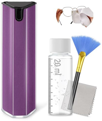 Bildschirmreiniger JiaTeums All in one Screen Cleaner Display Reiniger Spray Für Auto Display Smartphone und Tablets Handy Reinigungsset Display 18ml + 20ml (Lila)