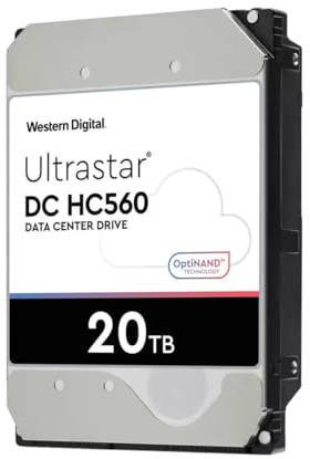 WD Ultrastar DC HC560 - Hard Drive - 20 TB - Internal - 3.5 (8.9 cm) - SAS 12Gb/s - 7200 RPM - Buffer: 512 MB