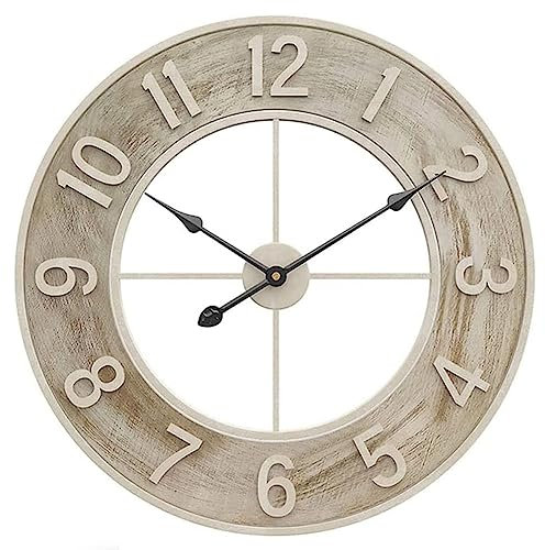 HAODING Wohnzimmer Dekoration Gartenuhr Wetterfest Outdoor Dekoration Uhren Wanduhren 23 Zoll Retro Große Outdoor Uhr Garten Riesige Open Face Wanduhr Gartenuhren Silent Quartz Für Indoor
