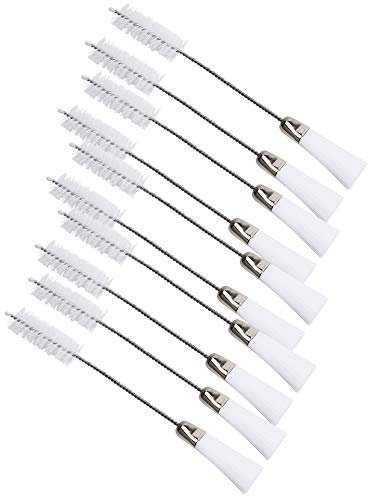 Ensemble de Brosses de Nettoyage à Double extrémité FDIT 10PCS, Pinceaux Multi-Fonctions en Nylon et en Acier Inoxydable pour la Machine à Coudre Peluche, Clavier D'ordinateur,