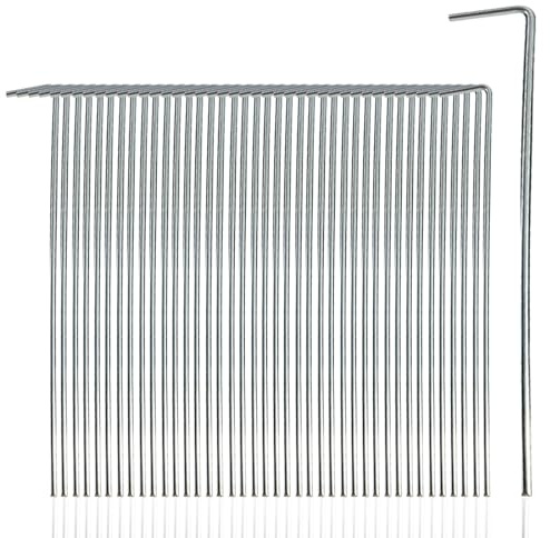 100 Pack Tent Stakes, 7 inch Garden Stakes Galvanized Tent Stake, Metal Tent Stakes for Outdoor, 4mm Thickness Heavy Duty Rust-Free Canopy Stakes for Camping, Canopy, Outdoor Decoration