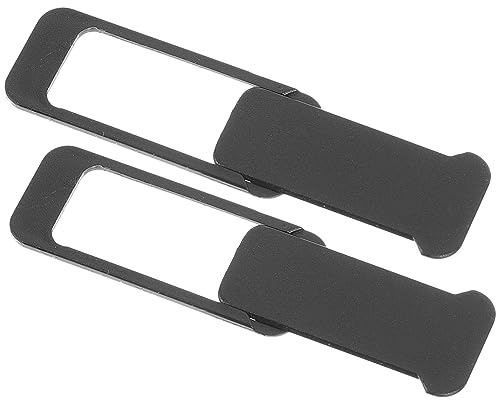 VILLCASE Copertura per Webcam Laptop 2 Pezzi Nero in ABS Forma Quadrata, Copri Fotocamera Privacy Rimovibile Senza Tracce, Non Facile da Deformare per Computer Portatile