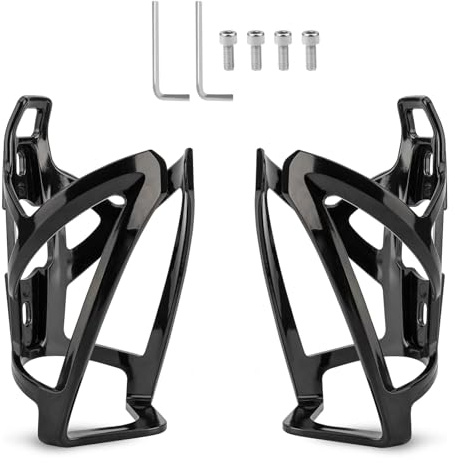 EXFU Portabidón Bicicleta, Portabidones para todo tipo de bicicletas, Negro (Pack de 2)