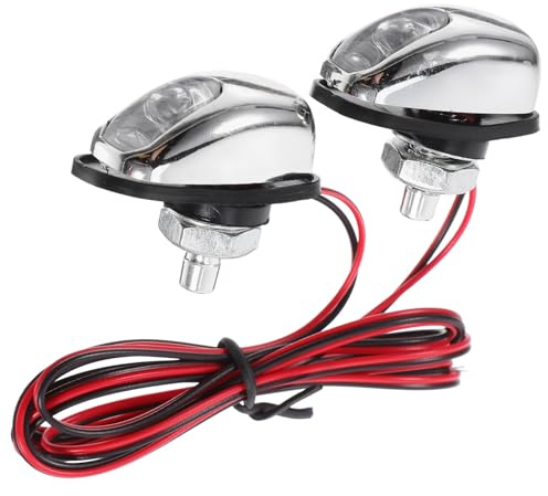 Mikikit Ugello Lavavetro per Auto LED Blu, Design Compatto in Plastico, 2 Pezzi per Spruzzatori Parabrezza, per Guida su Camion e Auto