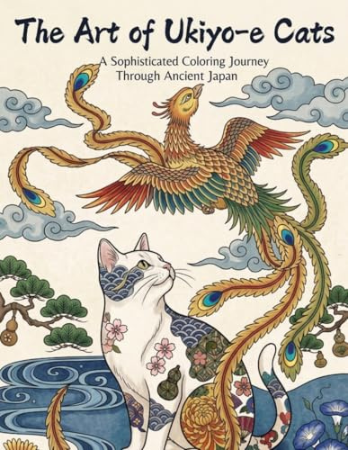 The Art of Ukiyo-e Cats: A Sophisticated Coloring Journey Through Ancient Japan
