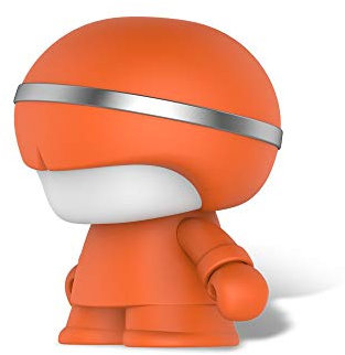 Xoopar - Mini Xboy orange - Bärbar mini Bluetooth-högtalare med LED-ljus - Kraftfullt 360° ljud integrerad selfie-fjärrkontroll