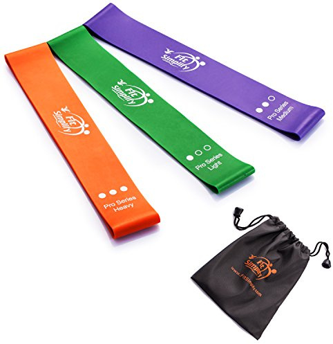 Fit Simplify Pro Series Resistance Loop Exercise Bands, Set of 3