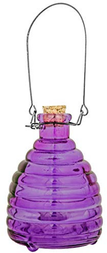 Kaemink Large Glass Wasp & Insect Catcher/Wasp Trap - Garden Pest Control - 17 cm - Purple