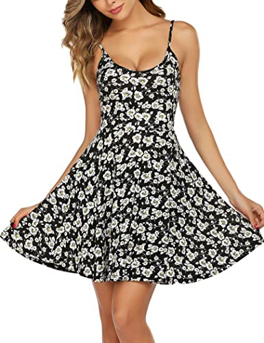 UNibelle Donna Vestito Lungo Gonna Estate Stampata Senza Maniche 2019 Margherita M