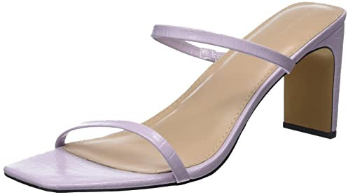 The Drop Damen Avery Square Toe Two Strap High Heeled Sandalen - Violett Lila - Gr. 39 EU