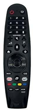 azurano Fjärrkontroll Magic Remote AN-MR18BA, AKB75855501, AKB75455301 för 2018 LG Smart TV med röststyrning, musfunktion, direkta knappar för Netflix och Amazon Video
