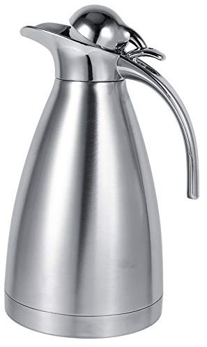 Stainless Steel Thermal Coffee Carafe with Lid/Double Walled Vacuum / 12 Hour Heat Retention 1.5-2 Liter(1.5L-Silver)
