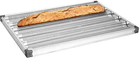 GGM Gastro | BABH546 | Baguetteblech - Aluminium - EN 600x400 - mit 5 Mulden