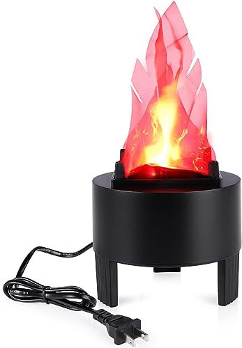 MINGZHE 3D Faux Feu Flammes Lampe Décoration Électrique Faux Feu De Camp Lampe Led Électrique Feu De Camp Effet Lumière Lampe De Table Halloween Décorations De Fête De Noël Fournitures De(UE)