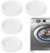 OUDQFCJ 4 pièces Amortisseurs de vibration en caoutchouc universels, coussinets anti-dérapants, tapis anti vibration patin pour lave-linge sèche-linge, accessoires pièces de rechange (Blanc)