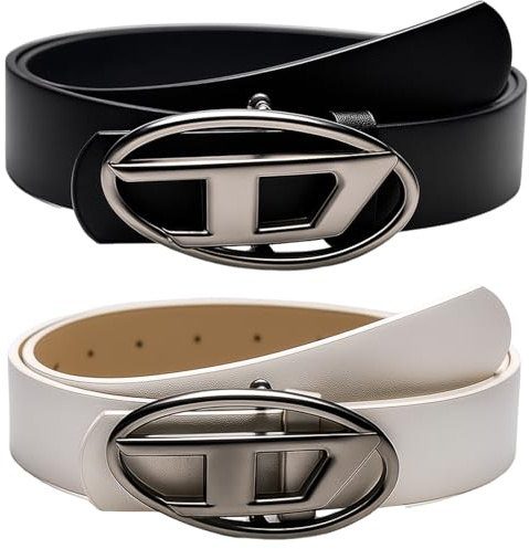 Y2k Stil Mit Ovaler D-Schnalle, 105cm Pu Vintage Gürtel Für Damen Und Herren, Y2k Accessoires, Vintage Gothic Punk D Und Star Schnallengürtel Für Männer Und Frauen Stilvoller Bund Für Jeans Und Hosen